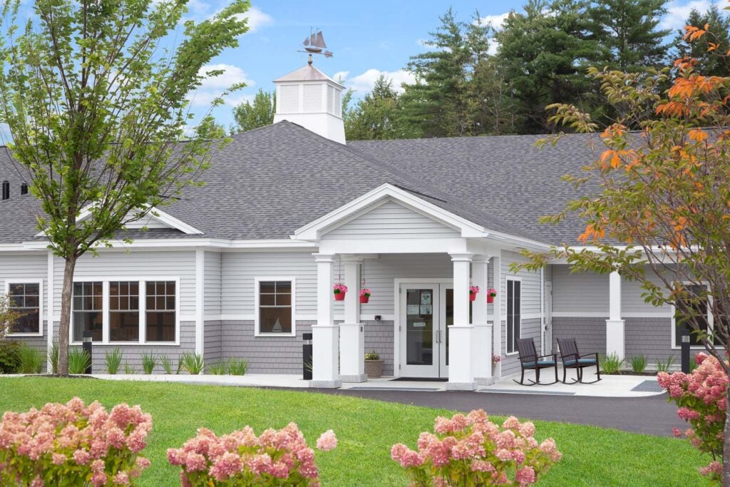 House with lawn.